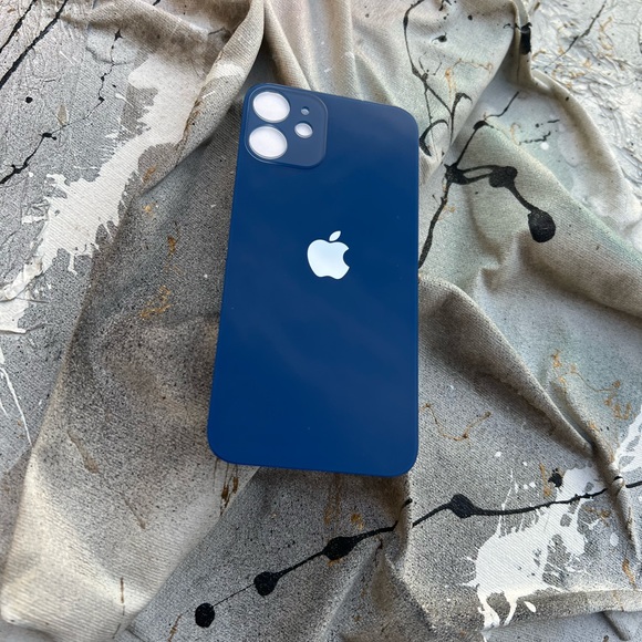 iPhone 12 Mini ] Back Glass | BIG HOLE|BLUE |Ships Fast | - Picture 1 of 3
